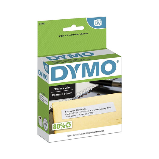 DYMO 3/4" x 2" Return Address Labels (500/Roll)