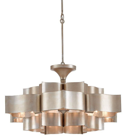 Grand Lotus Silver Large Chandelier